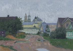 Simon Kozhin. View of the Novotorzhsky Borisoglebsky Monastery.