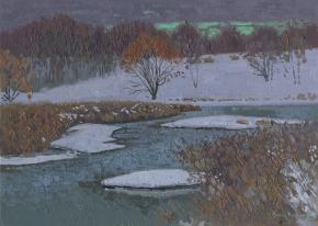Simon Kozhin. Snow. Tsaritsyno pond