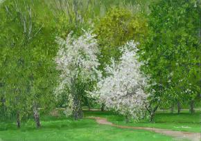 Simon Kozhin. Apple trees in bloom.