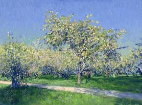 Simon Kozhin. Apple orchards in bloom