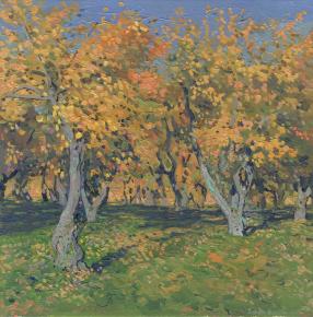 Simon Kozhin. Apple trees in gold