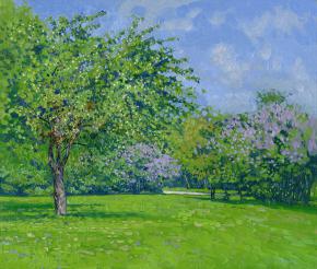 Simon Kozhin. Apple and lilac blossoms.