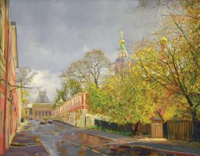 Simon Kozhin. Yakimanskii lane. Church of St. John the Warrior. Moscow. Autumn.