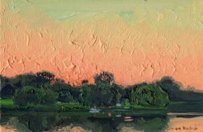 Simon Kozhin. Sunset on the pond
