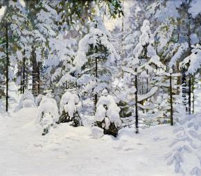 Семён Кожин. Зимний лес. 2005. Холст, масло. 70 х 80 см.