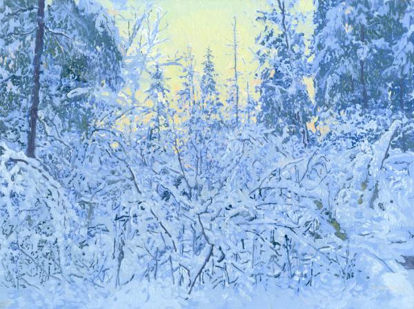 Simon Kozhin. January evening. Opaliha.